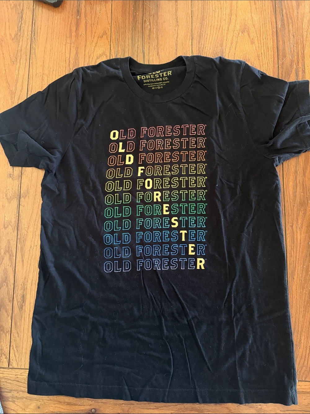 Men’s Black Short-Sleeve Rainbow Logo T-Shirt